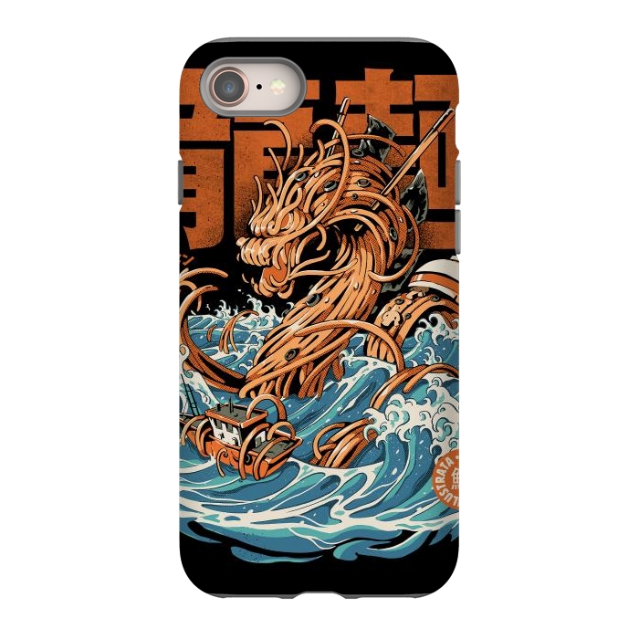 iPhone SE StrongFit Black Great Ramen Dragon off Kanagawa by Ilustrata