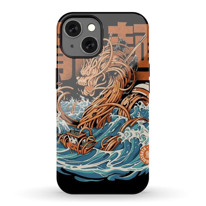 iPhone 13 StrongFit Black Great Ramen Dragon off Kanagawa por Ilustrata