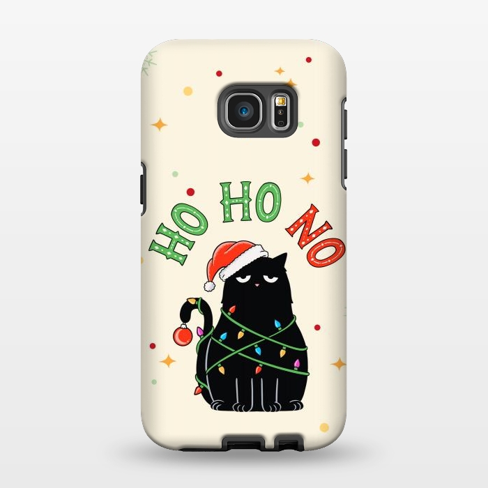 Galaxy S7 EDGE StrongFit Cat and Christmas NO by Coffee Man