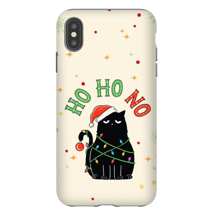 iPhone Xs Max StrongFit Cat and Christmas NO by Coffee Man