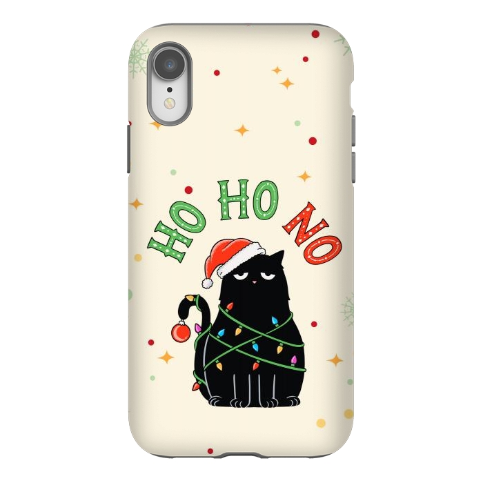 iPhone Xr StrongFit Cat and Christmas NO by Coffee Man