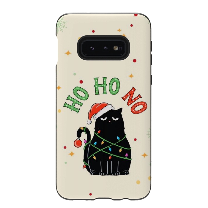Galaxy S10e StrongFit Cat and Christmas NO by Coffee Man