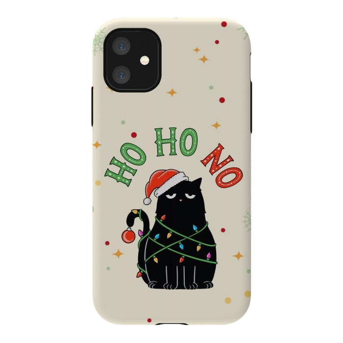 iPhone 11 StrongFit Cat and Christmas NO by Coffee Man