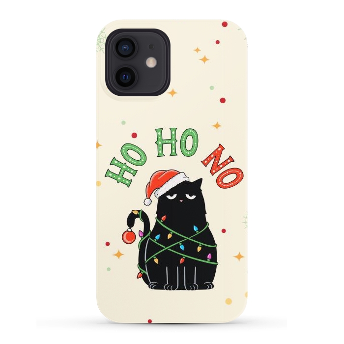 iPhone 12 SlimFit Cat and Christmas NO por Coffee Man