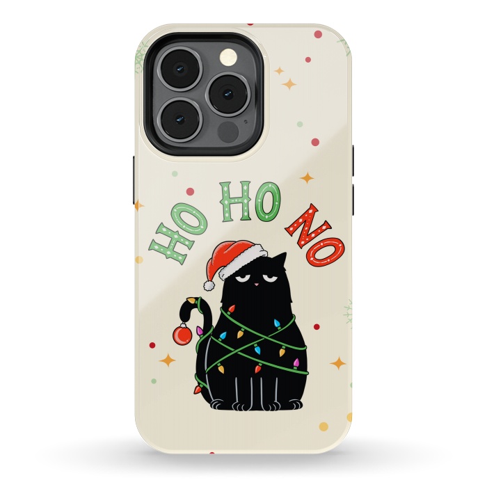 iPhone 13 pro StrongFit Cat and Christmas NO by Coffee Man