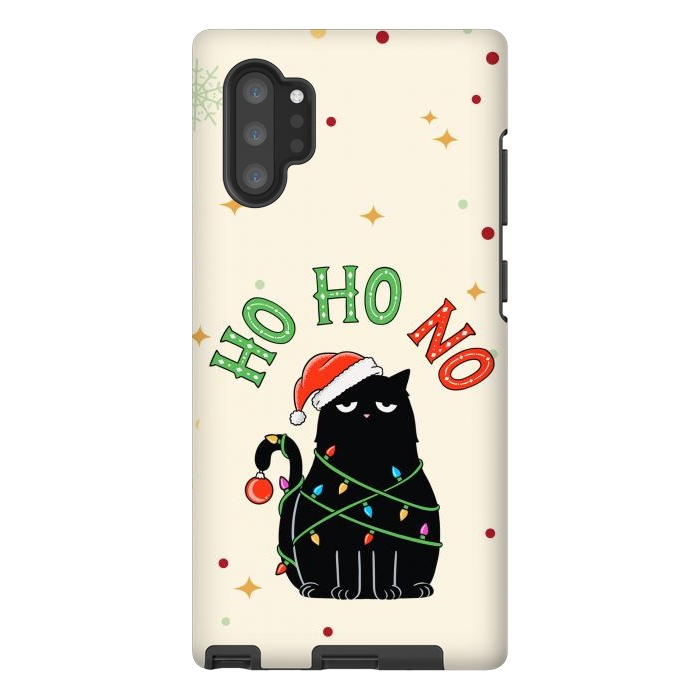Galaxy Note 10 plus StrongFit Cat and Christmas NO by Coffee Man