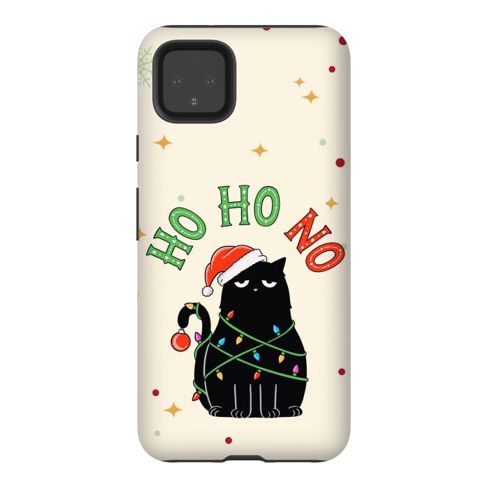 Pixel 4XL StrongFit Cat and Christmas NO by Coffee Man