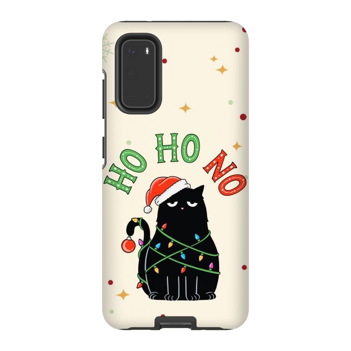 Galaxy S20 StrongFit Cat and Christmas NO by Coffee Man