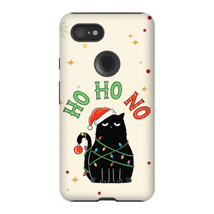 Pixel 3XL StrongFit Cat and Christmas NO by Coffee Man