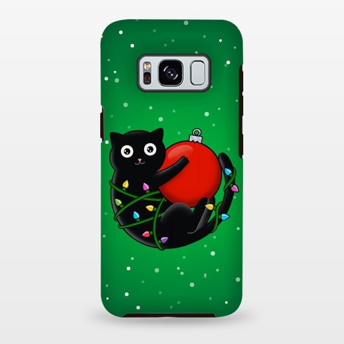 Galaxy S8 plus StrongFit Cat and christmas by Coffee Man