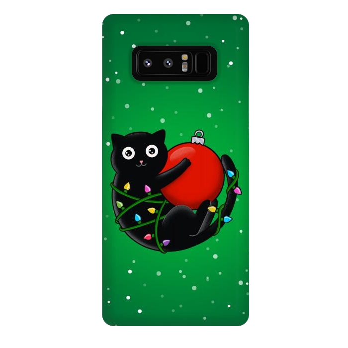 Galaxy Note 8 StrongFit Cat and christmas by Coffee Man