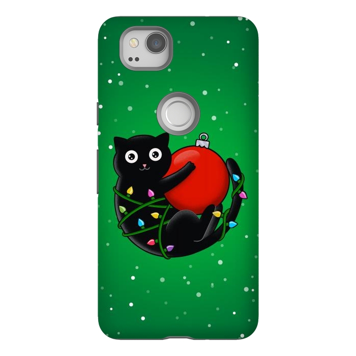 Pixel 2 StrongFit Cat and christmas by Coffee Man