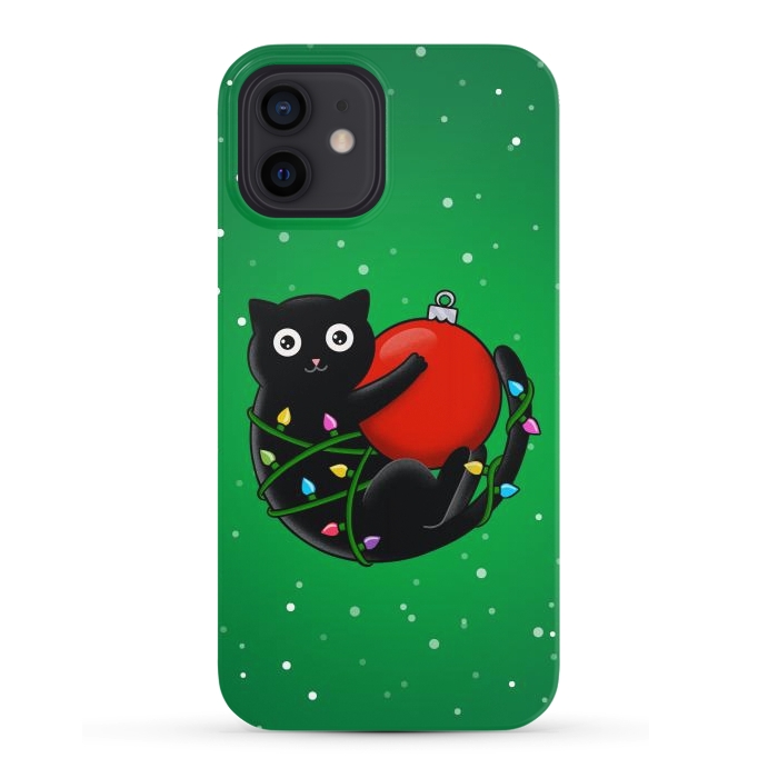 iPhone 12 SlimFit Cat and christmas por Coffee Man