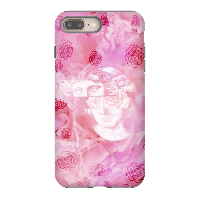 iPhone 7 plus StrongFit Pink marble aesthetic by CAS
