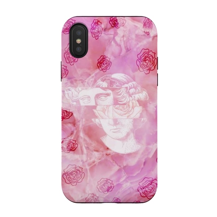 iPhone Xs / X StrongFit Pink marble aesthetic by CAS
