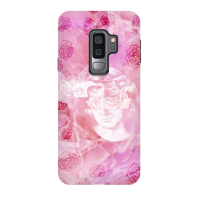Galaxy S9 plus StrongFit Pink marble aesthetic by CAS