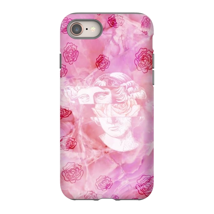 iPhone 8 StrongFit Pink marble aesthetic by CAS