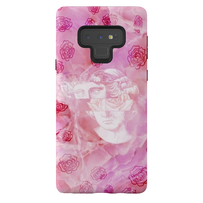 Galaxy Note 9 StrongFit Pink marble aesthetic by CAS