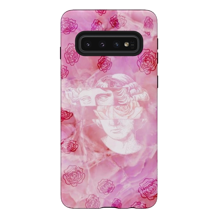 Galaxy S10 StrongFit Pink marble aesthetic by CAS