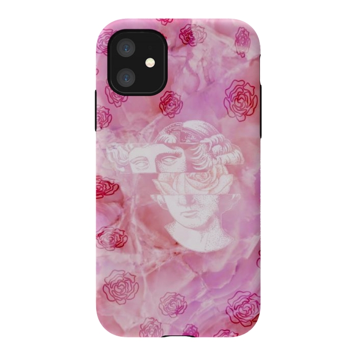 iPhone 11 StrongFit Pink marble aesthetic by CAS