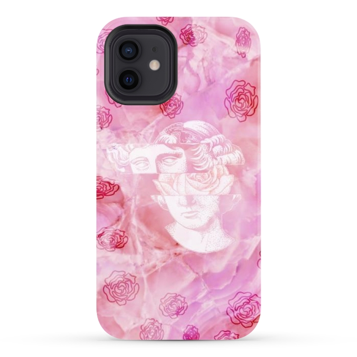 iPhone 12 StrongFit Pink marble aesthetic by CAS