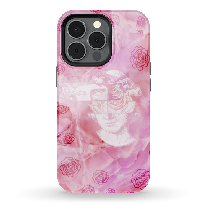 iPhone 13 pro StrongFit Pink marble aesthetic by CAS