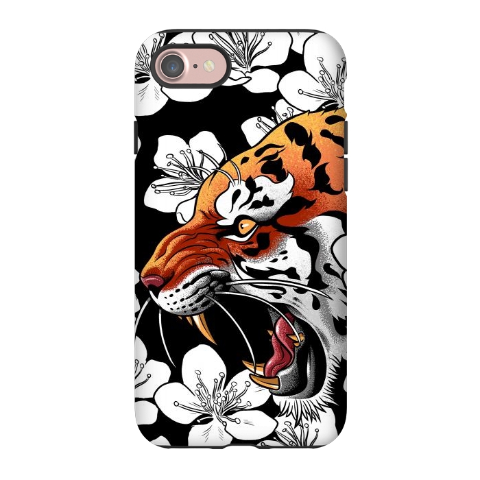 iPhone 7 StrongFit Flowers Tiger by Alberto