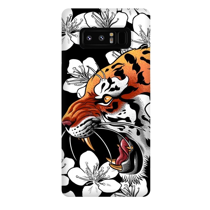 Galaxy Note 8 StrongFit Flowers Tiger by Alberto