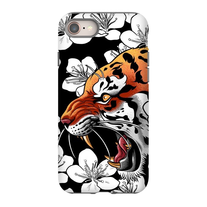 iPhone 8 StrongFit Flowers Tiger by Alberto