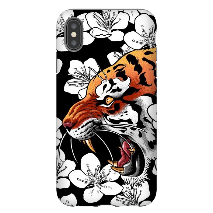 iPhone Xs Max StrongFit Flowers Tiger by Alberto