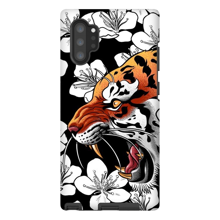 Galaxy Note 10 plus StrongFit Flowers Tiger by Alberto