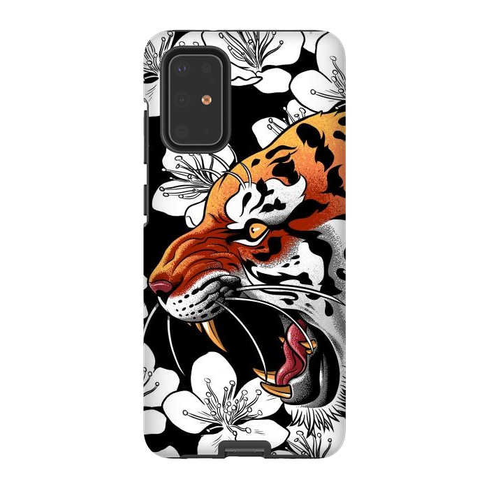 Galaxy S20 Plus StrongFit Flowers Tiger by Alberto