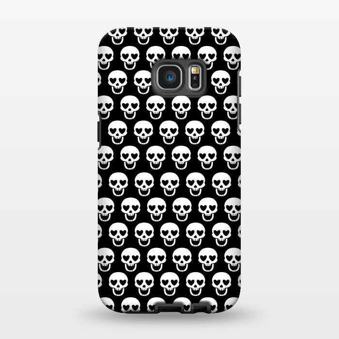 Galaxy S7 EDGE StrongFit Love skulls by Alberto