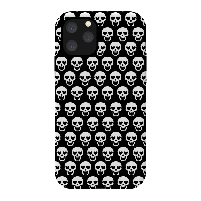 iPhone 11 Pro StrongFit Love skulls by Alberto
