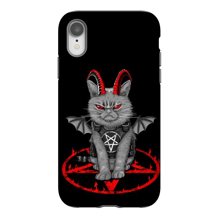iPhone Xr StrongFit demon cat by Alberto