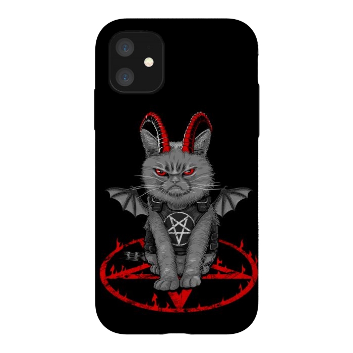 iPhone 11 StrongFit demon cat by Alberto