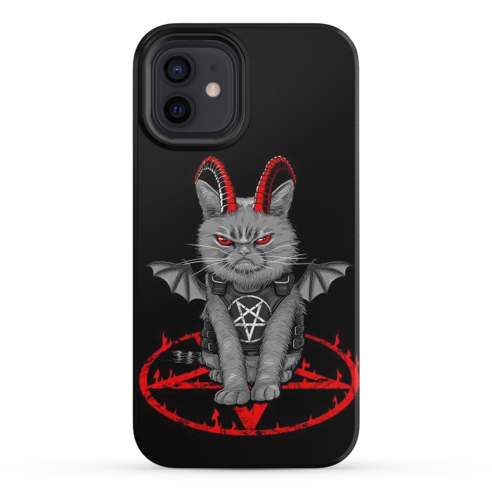 iPhone 12 mini StrongFit demon cat by Alberto