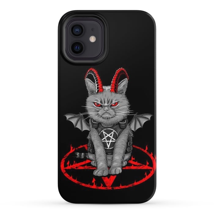 iPhone 12 StrongFit demon cat by Alberto