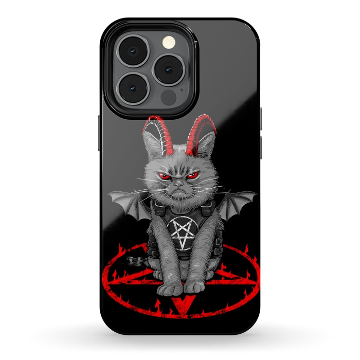 iPhone 13 pro StrongFit demon cat by Alberto