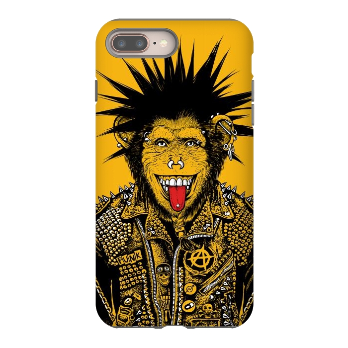 iPhone 7 plus StrongFit Yellow punk monkey by Alberto