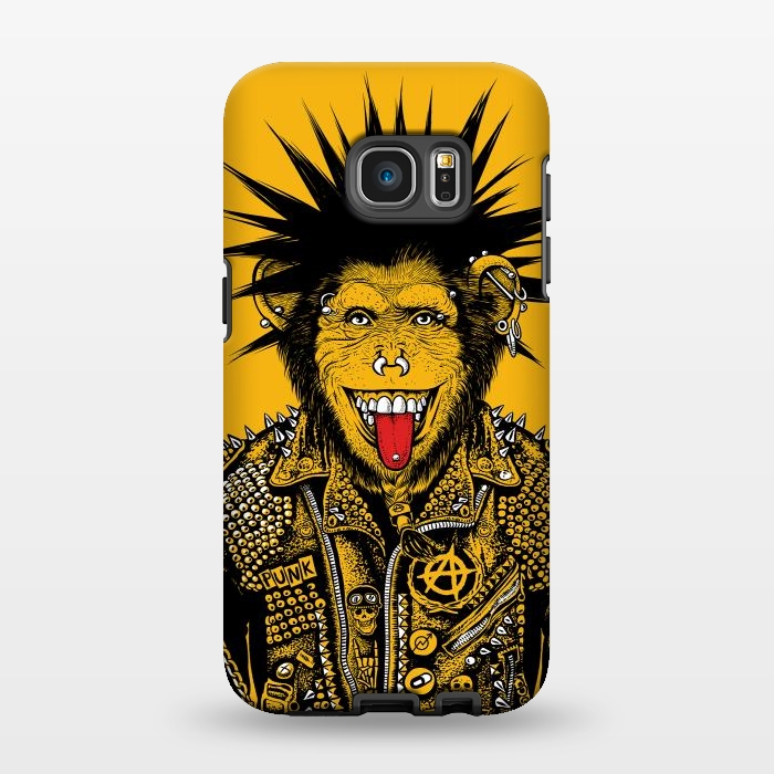 Galaxy S7 EDGE StrongFit Yellow punk monkey by Alberto