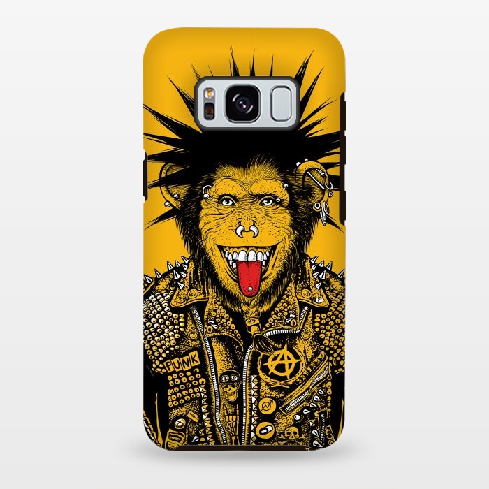 Galaxy S8 plus StrongFit Yellow punk monkey by Alberto