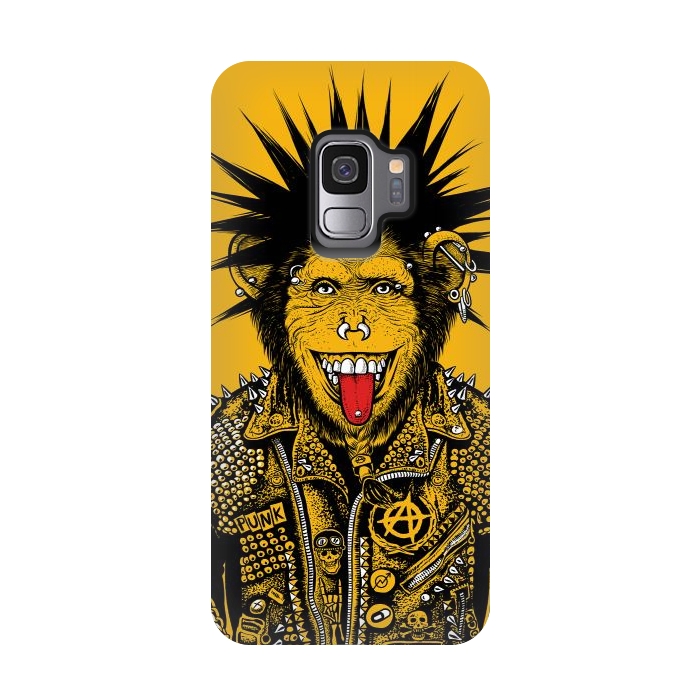 Galaxy S9 StrongFit Yellow punk monkey by Alberto