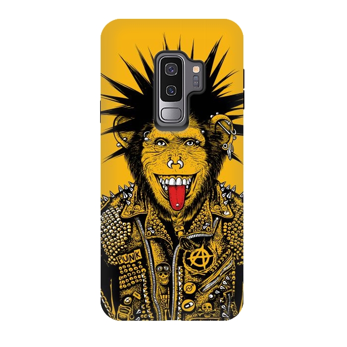 Galaxy S9 plus StrongFit Yellow punk monkey by Alberto