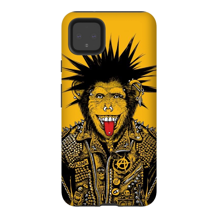 Pixel 4XL StrongFit Yellow punk monkey by Alberto