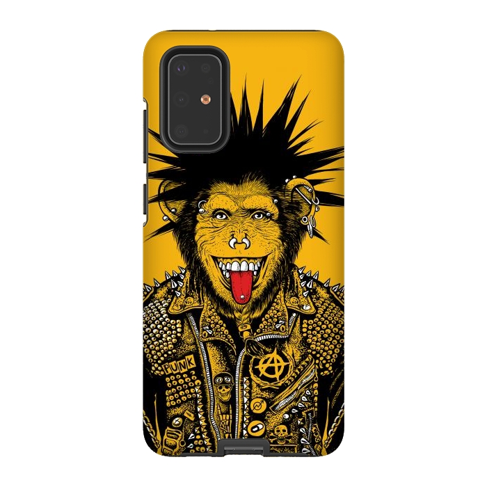 Galaxy S20 Plus StrongFit Yellow punk monkey by Alberto