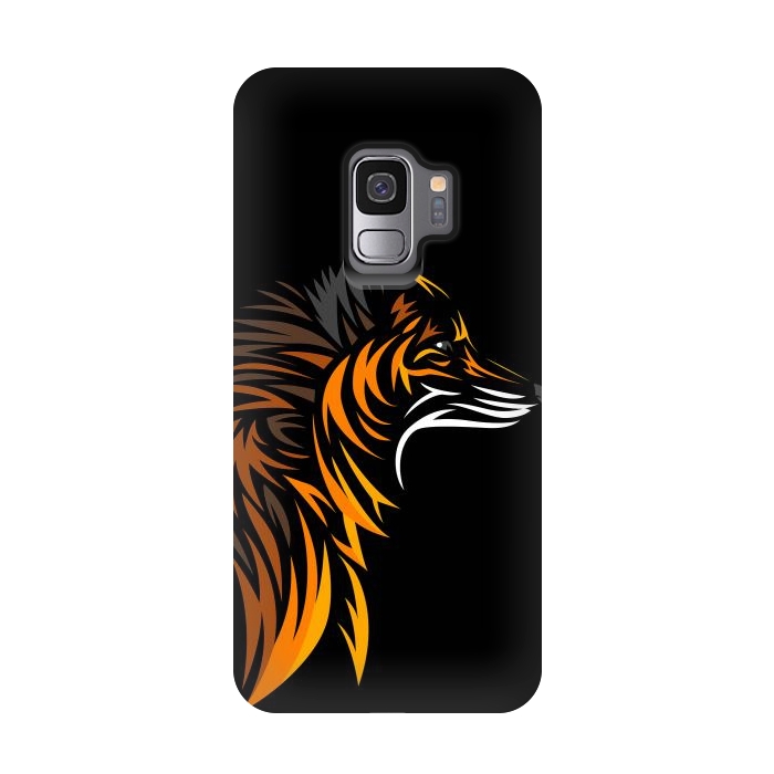 Galaxy S9 StrongFit Tribal fox face by Alberto
