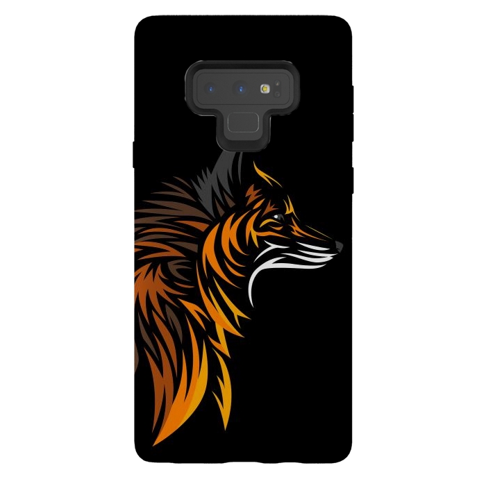 Galaxy Note 9 StrongFit Tribal fox face by Alberto