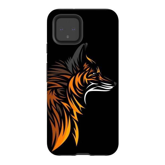 Pixel 4 StrongFit Tribal fox face by Alberto