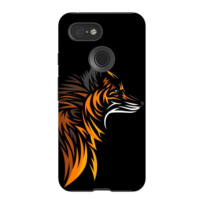 Pixel 3 StrongFit Tribal fox face by Alberto